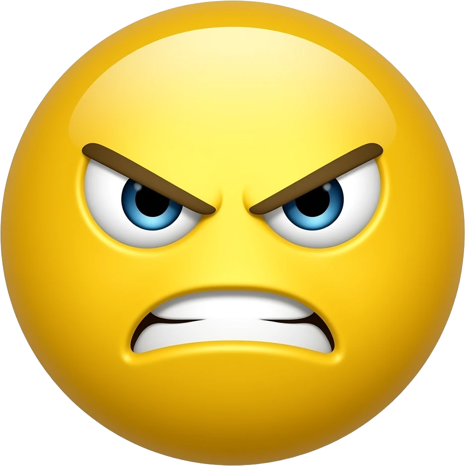 yellow, circle, angry emoji