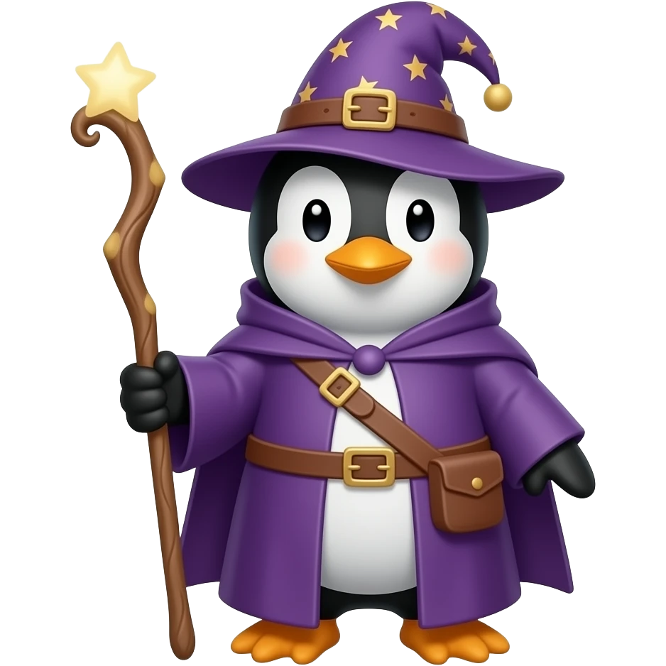 Penguin Wizard emoji