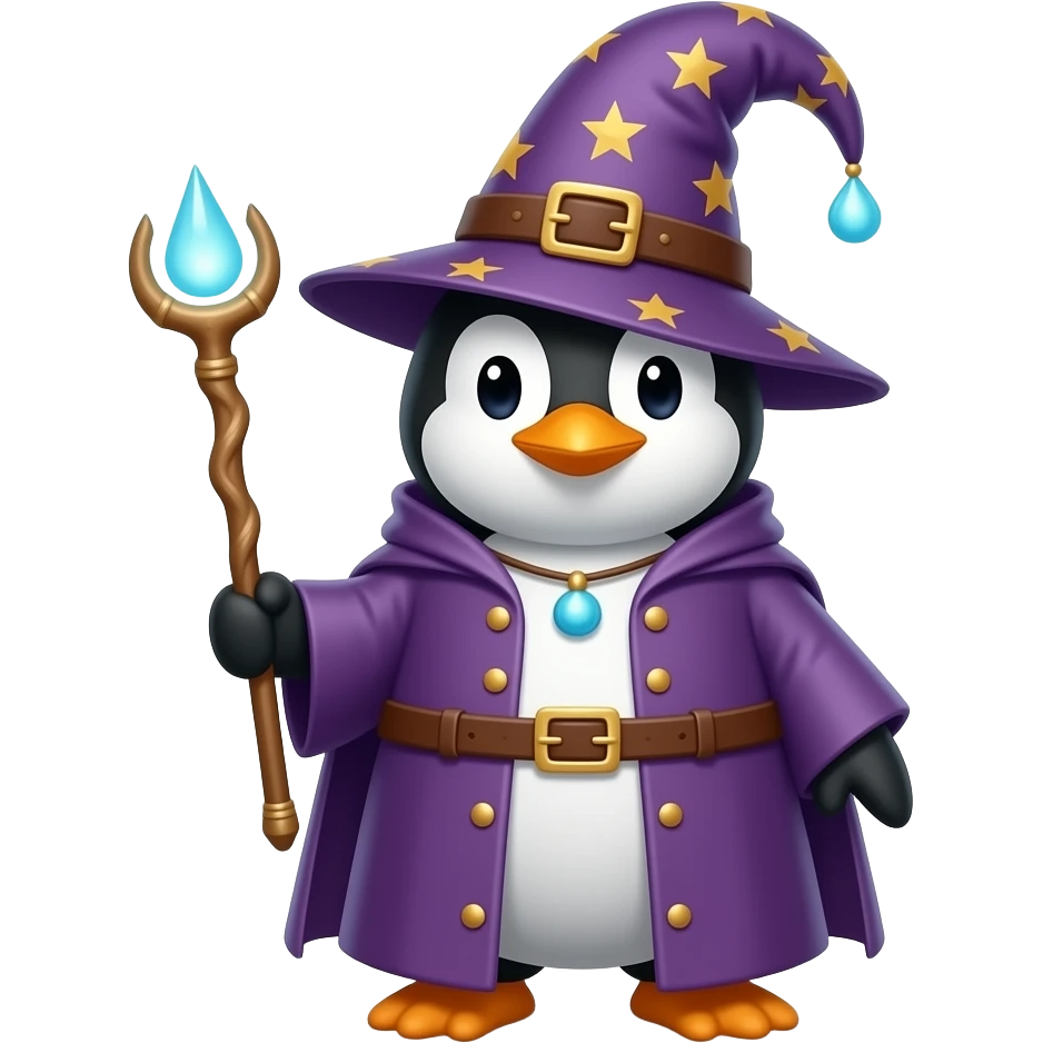 Penguin Wizard emoji