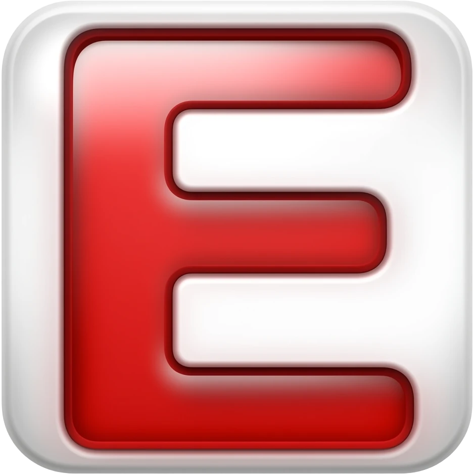E red emoji