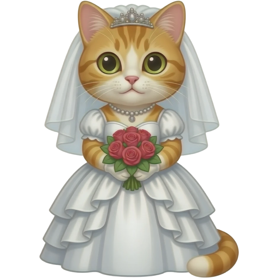 bride cat emoji