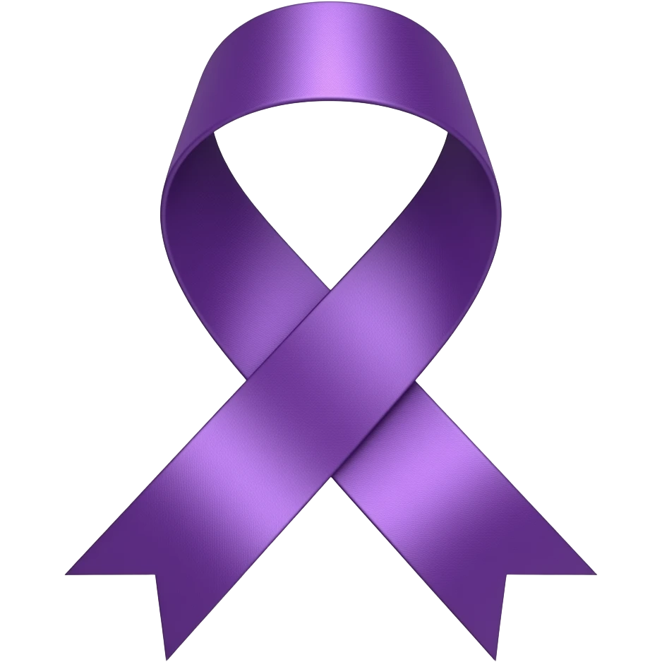 Purple ribbon emoji