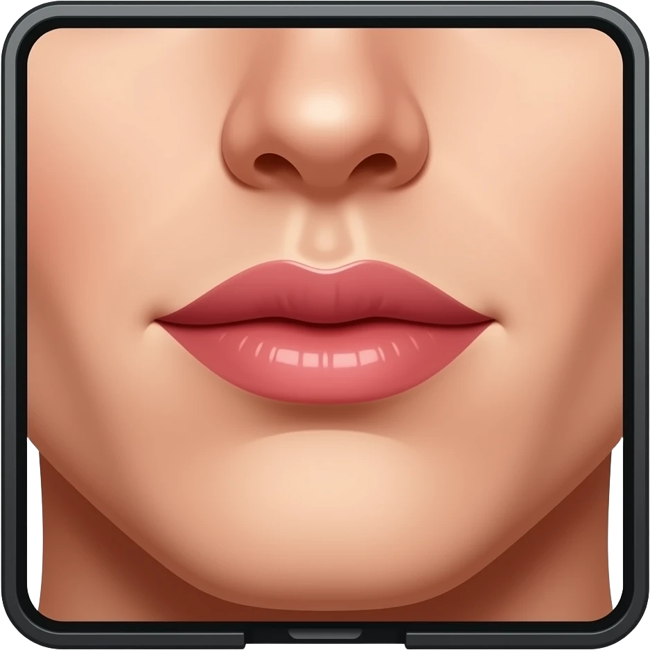 Labios sexi de hombre y paleta de labios emoji