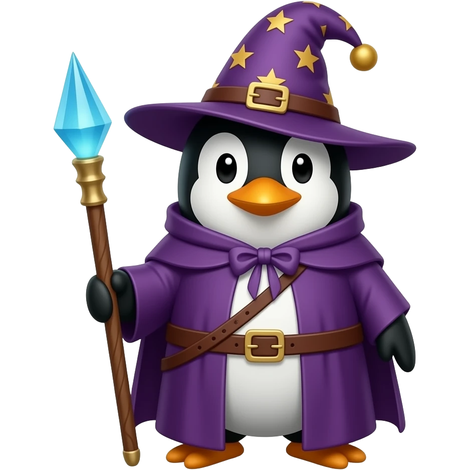 Penguin Wizard emoji