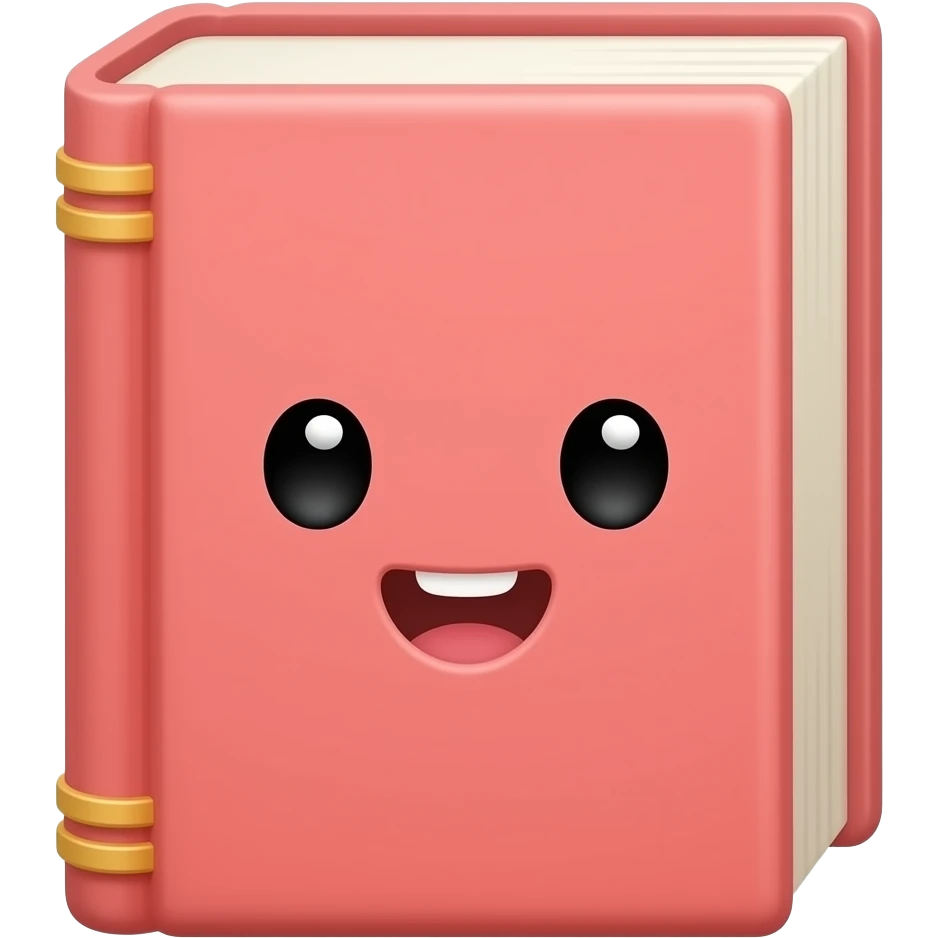 cute light red books emoji