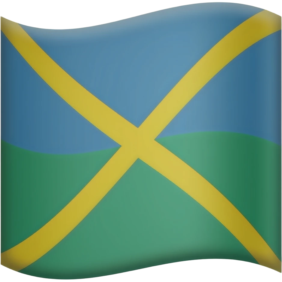 Drapeau gitan bleu et vert emoji