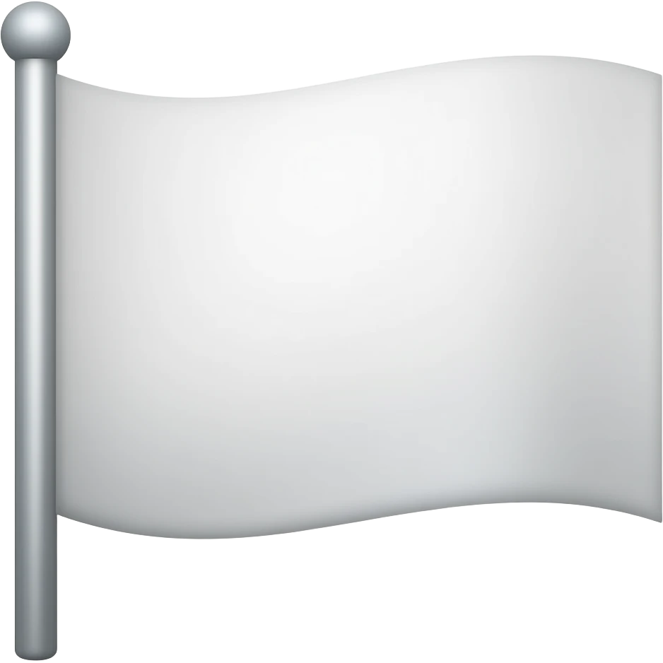 White flag with cylinder shape on it emoji