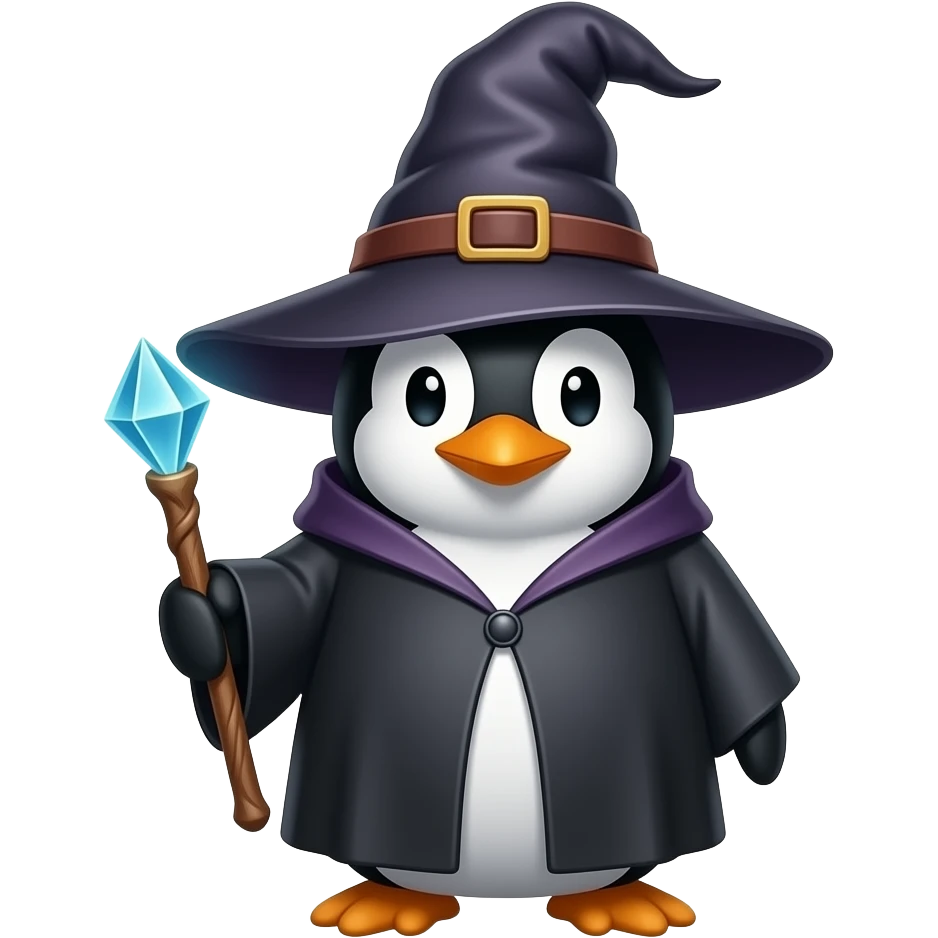 Penguin Wizard emoji