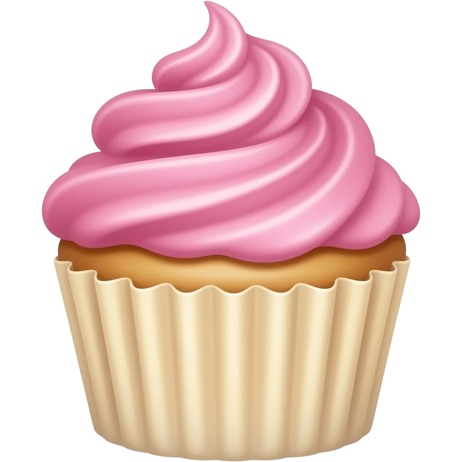 Cupcake with pink icing emoji