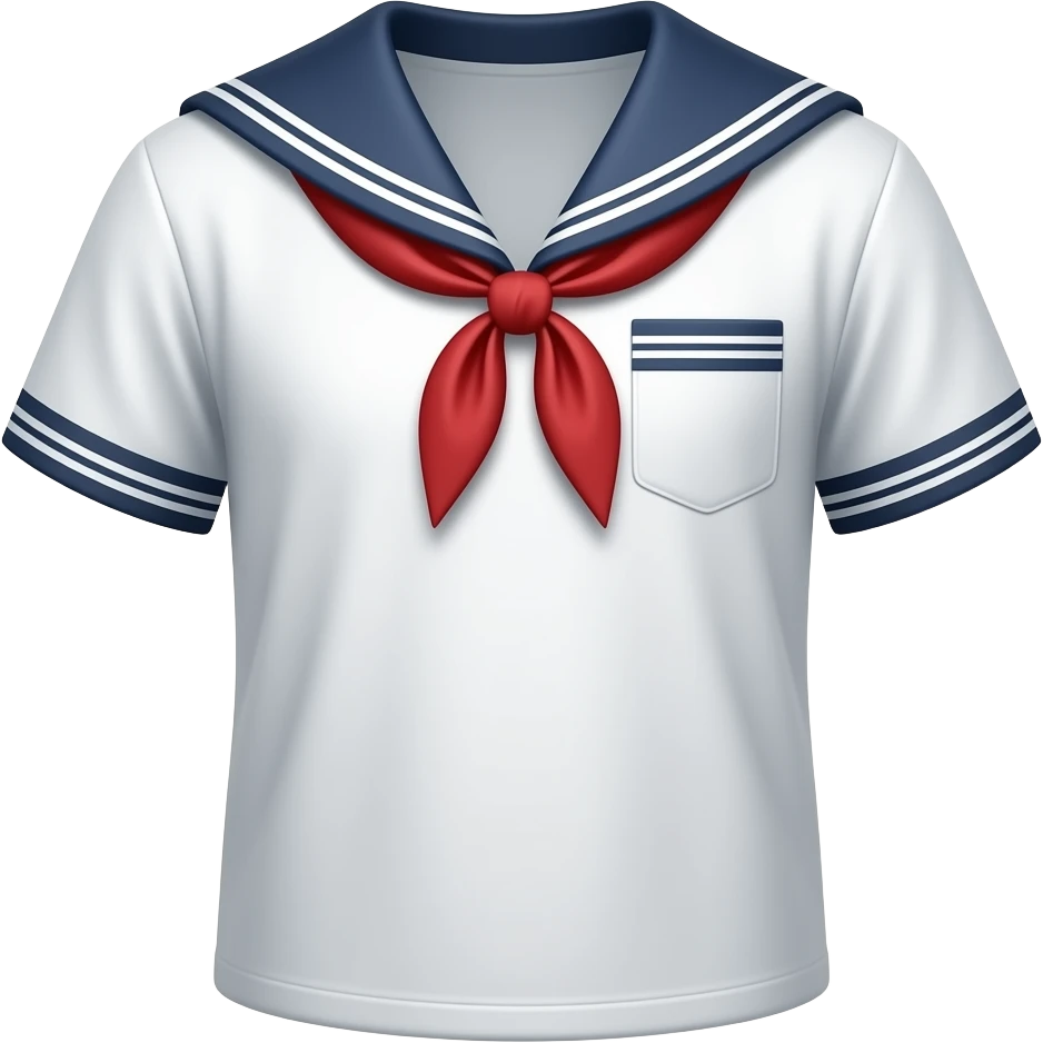 School uniform t-shirt emoji