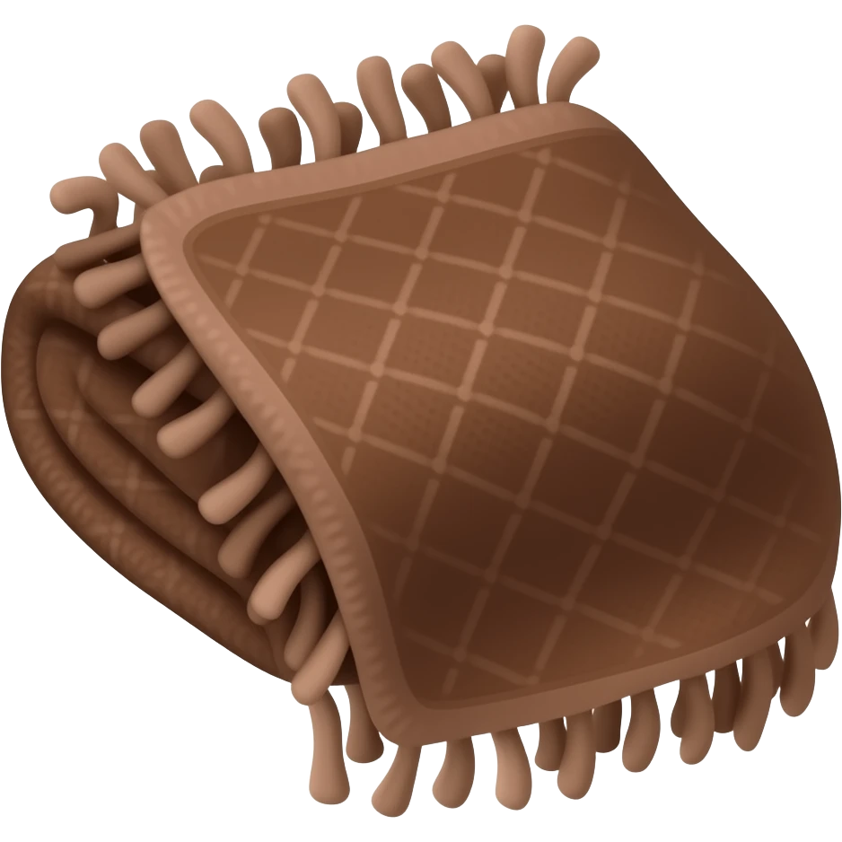 Solid coffee-colored blanket emoji