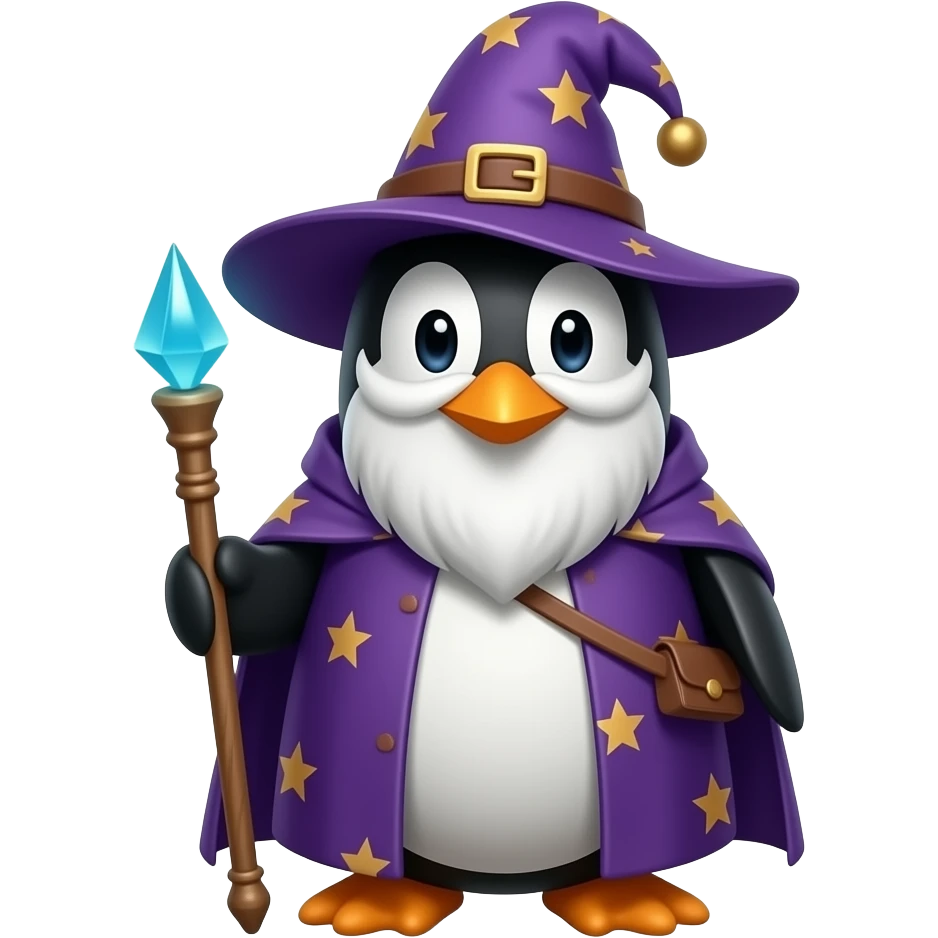 Penguin Wizard emoji