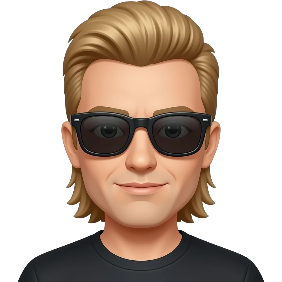 faded mullet w rockstar sunglasses emoji