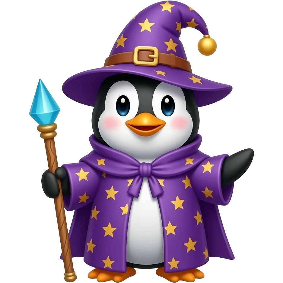 Penguin Wizard emoji