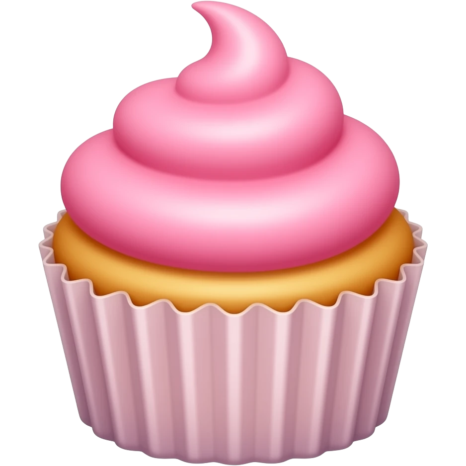 Cupcake with pink icing emoji