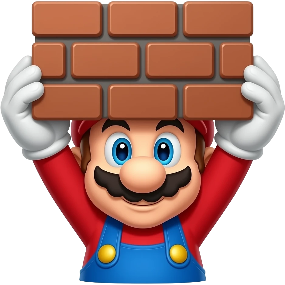 Mario that look like he lift something emoji