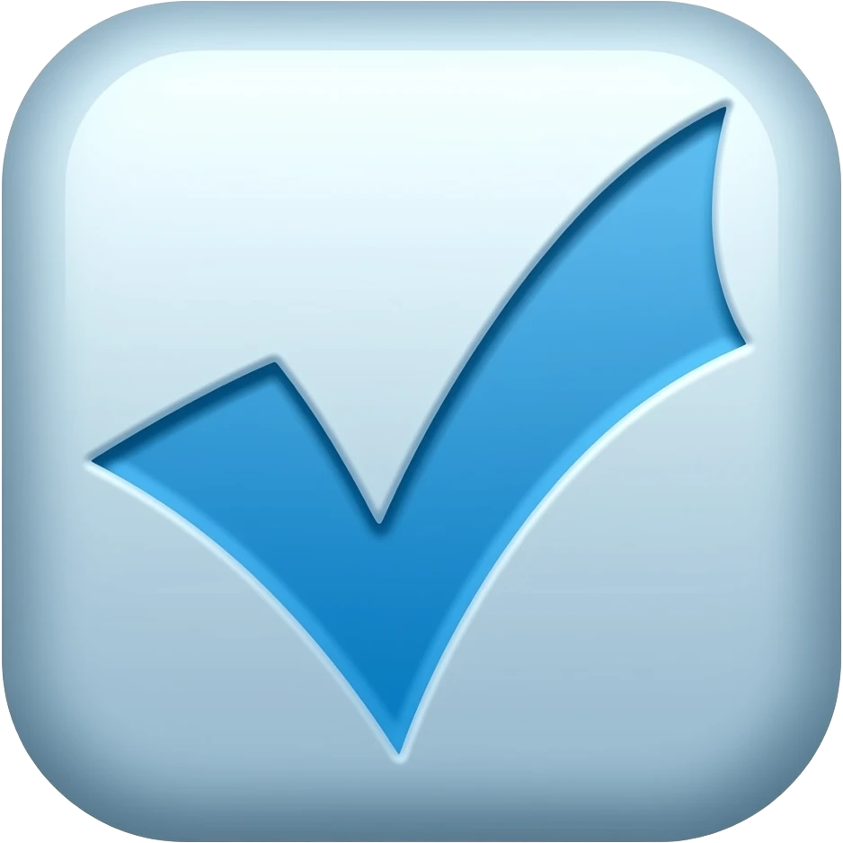 Blue tick emoji