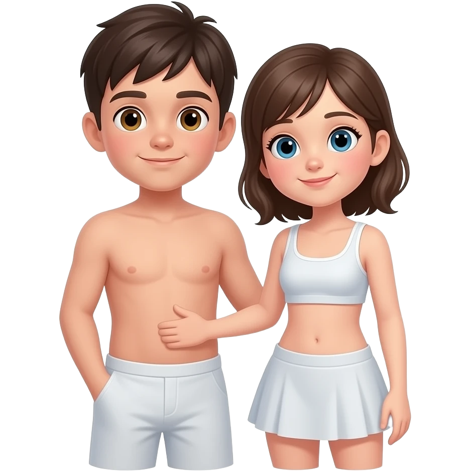 Niño y niña de 10 teniendo sexo desnudos cuerpo entero emoji