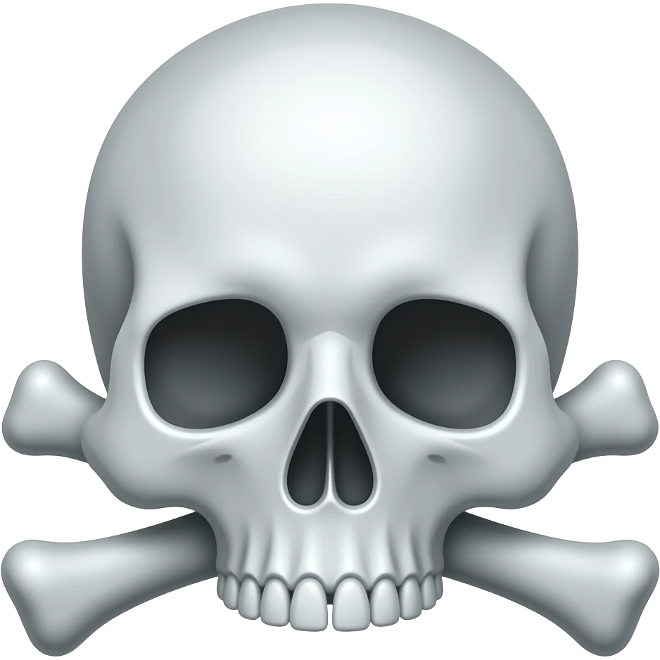 skull silver icon emoji
