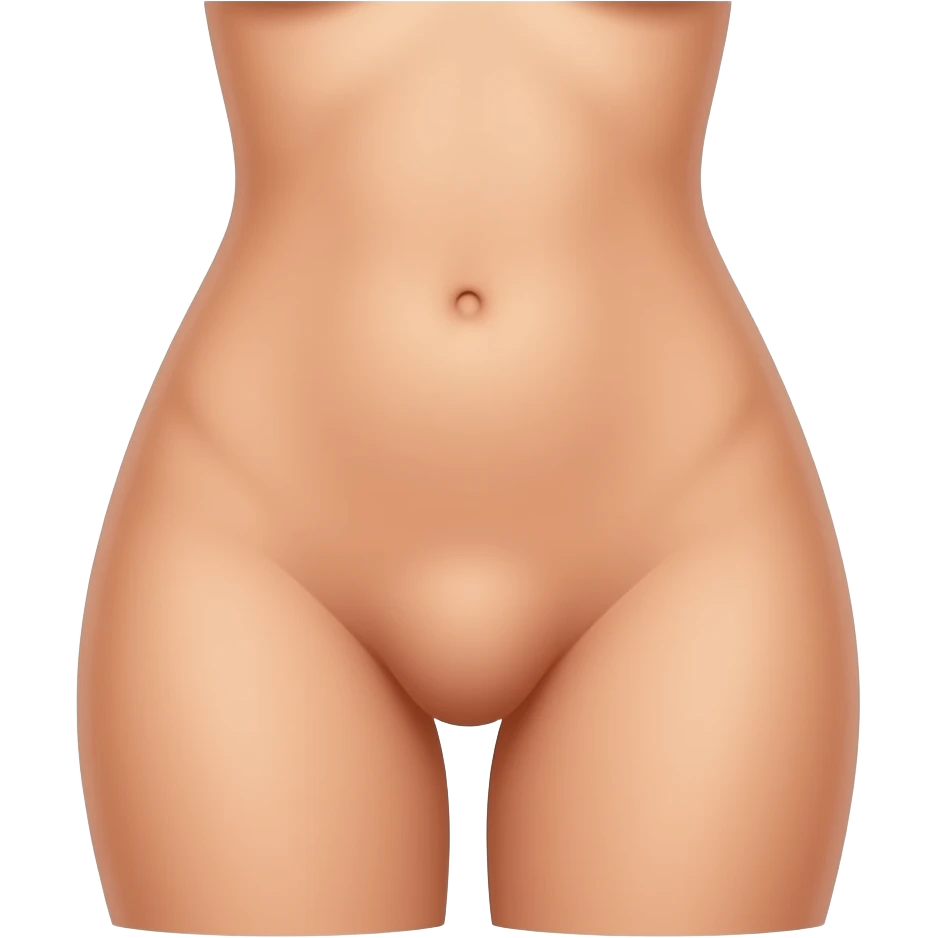 Naked woman with  vagina emoji