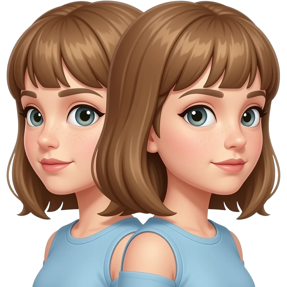 دختر دو سر emoji