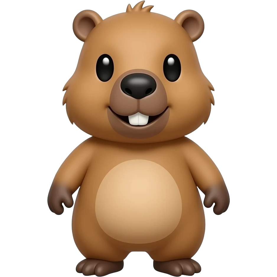 Cute capybara mascot emoji