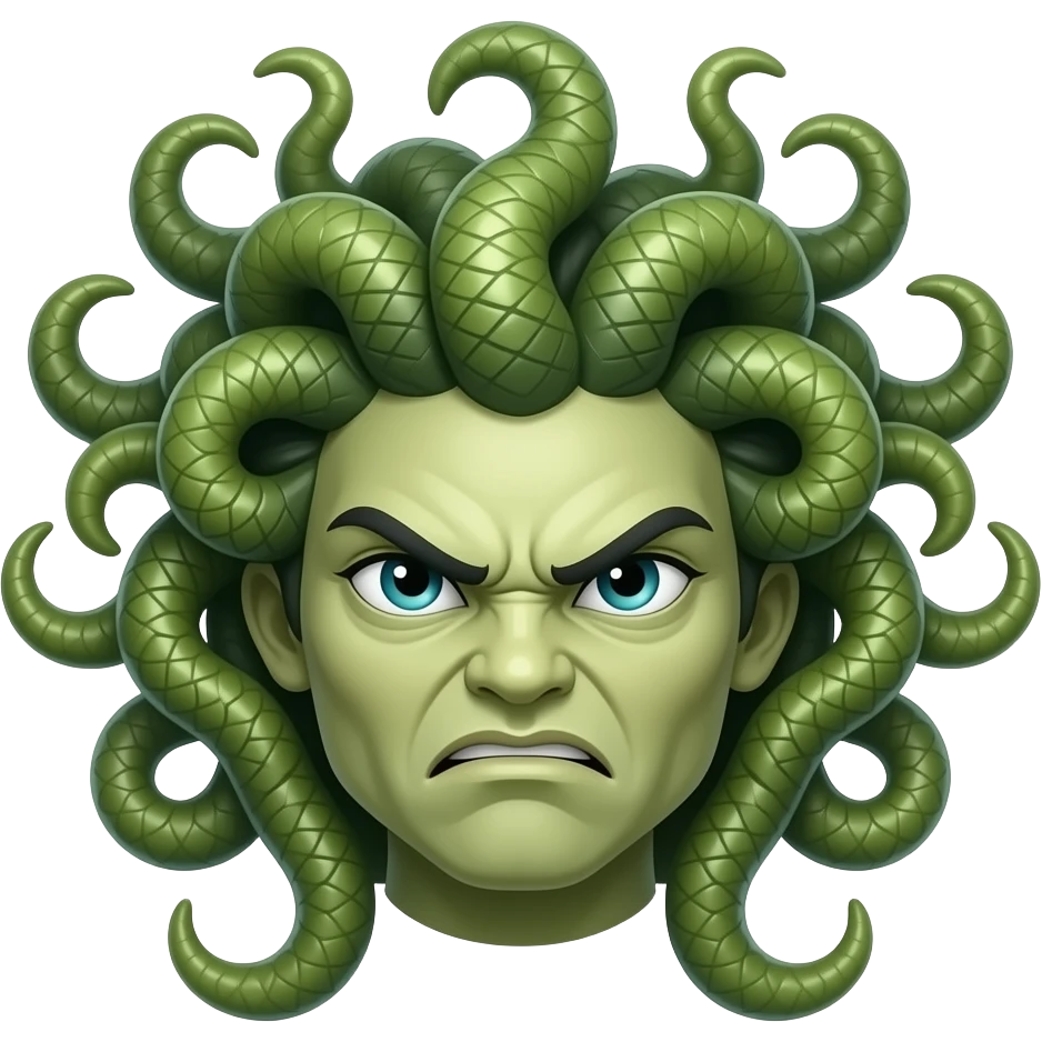 angry medusa emoji