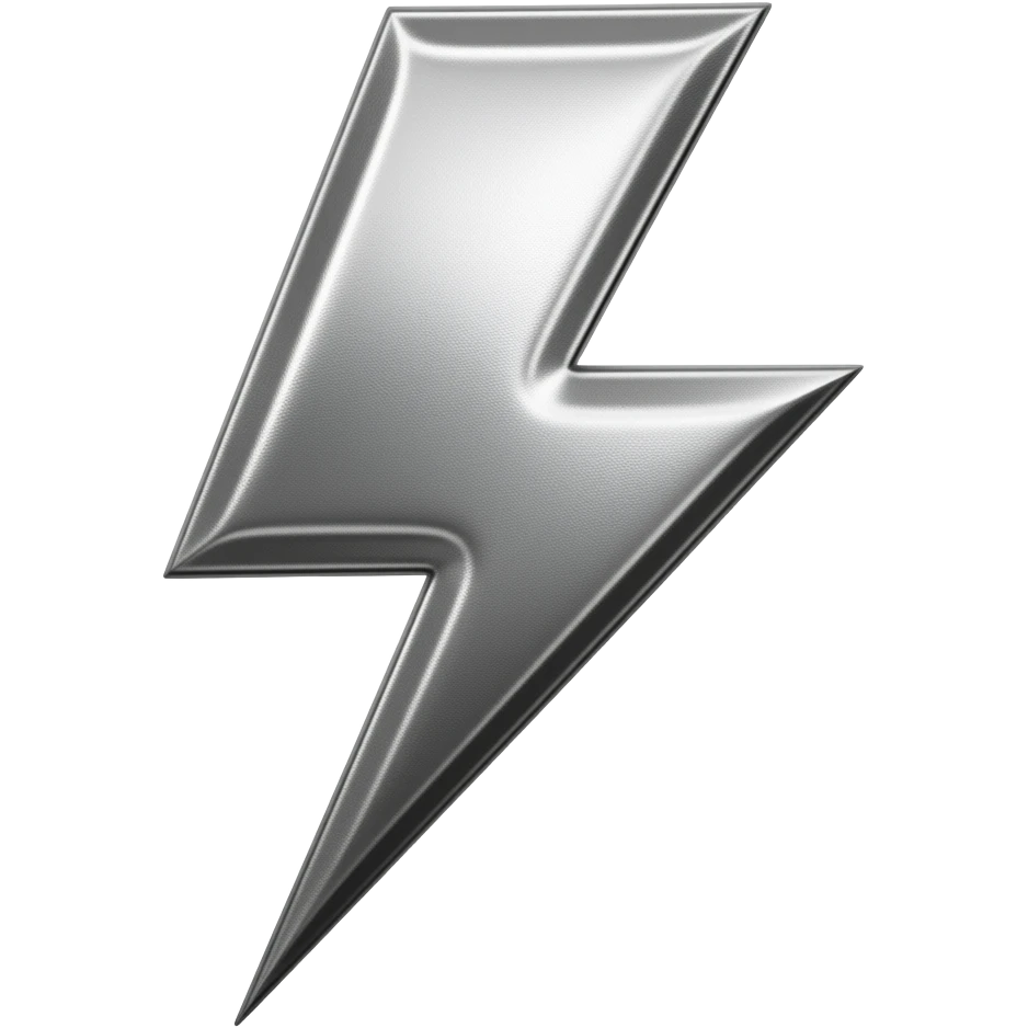 lightning tattoo silver emoji