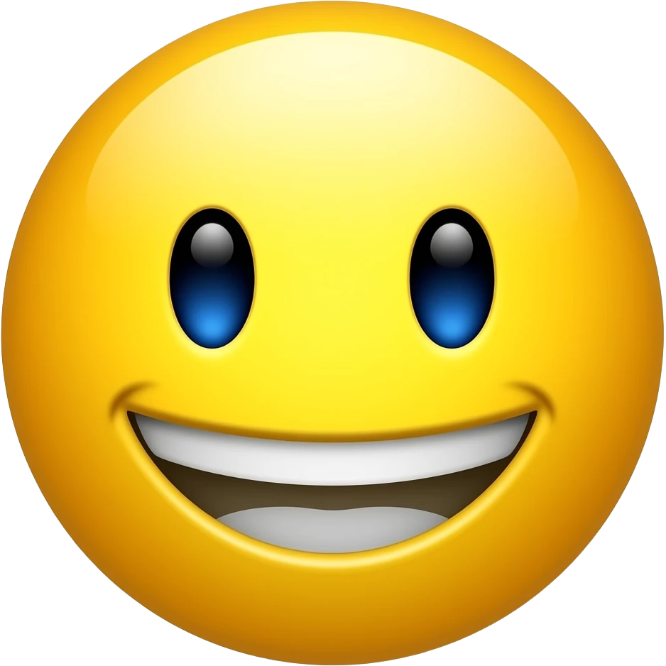 Yellow happy emoji