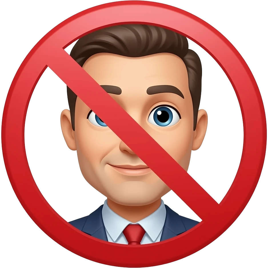 man saying no emoji