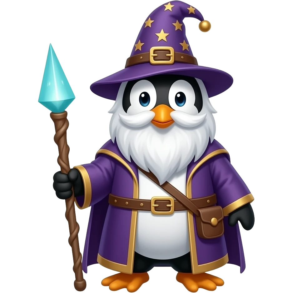 Penguin Wizard emoji