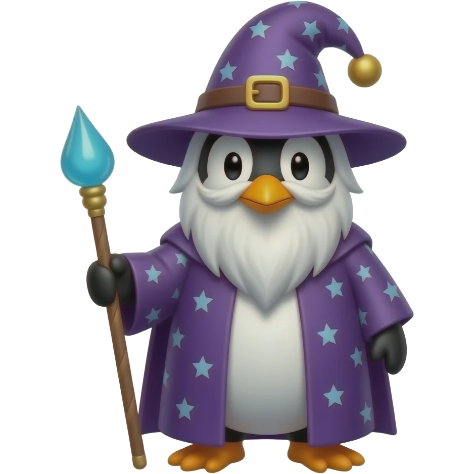 Penguin Wizard emoji