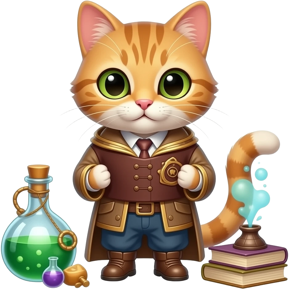 Кот изучает алхимию. emoji