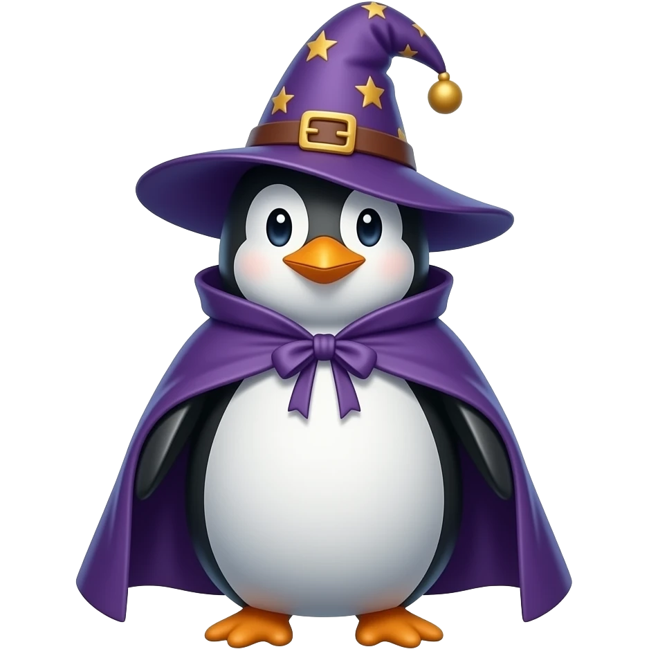 Penguin Wizard emoji