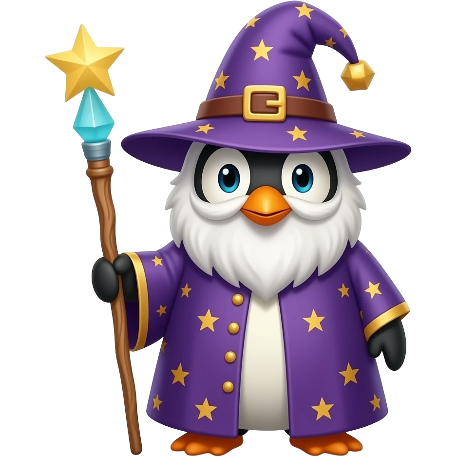 Penguin Wizard emoji