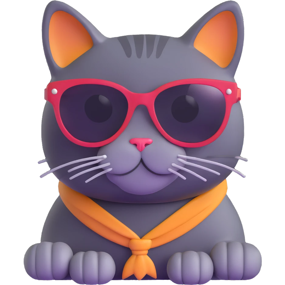 cat wearing sunglasses emoji