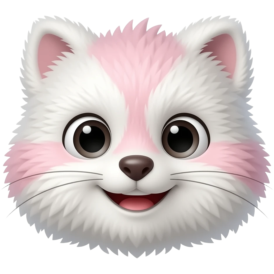 Fluffy ⚪🩷 mango wish face emoji