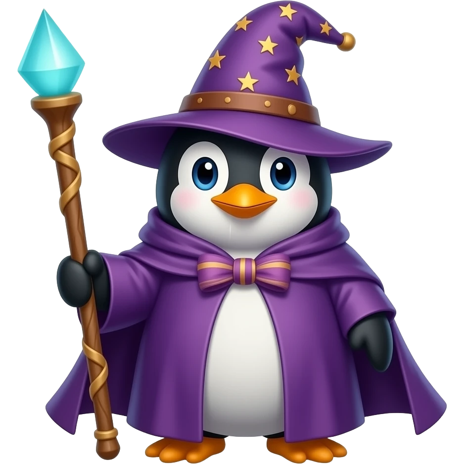 Penguin Wizard emoji