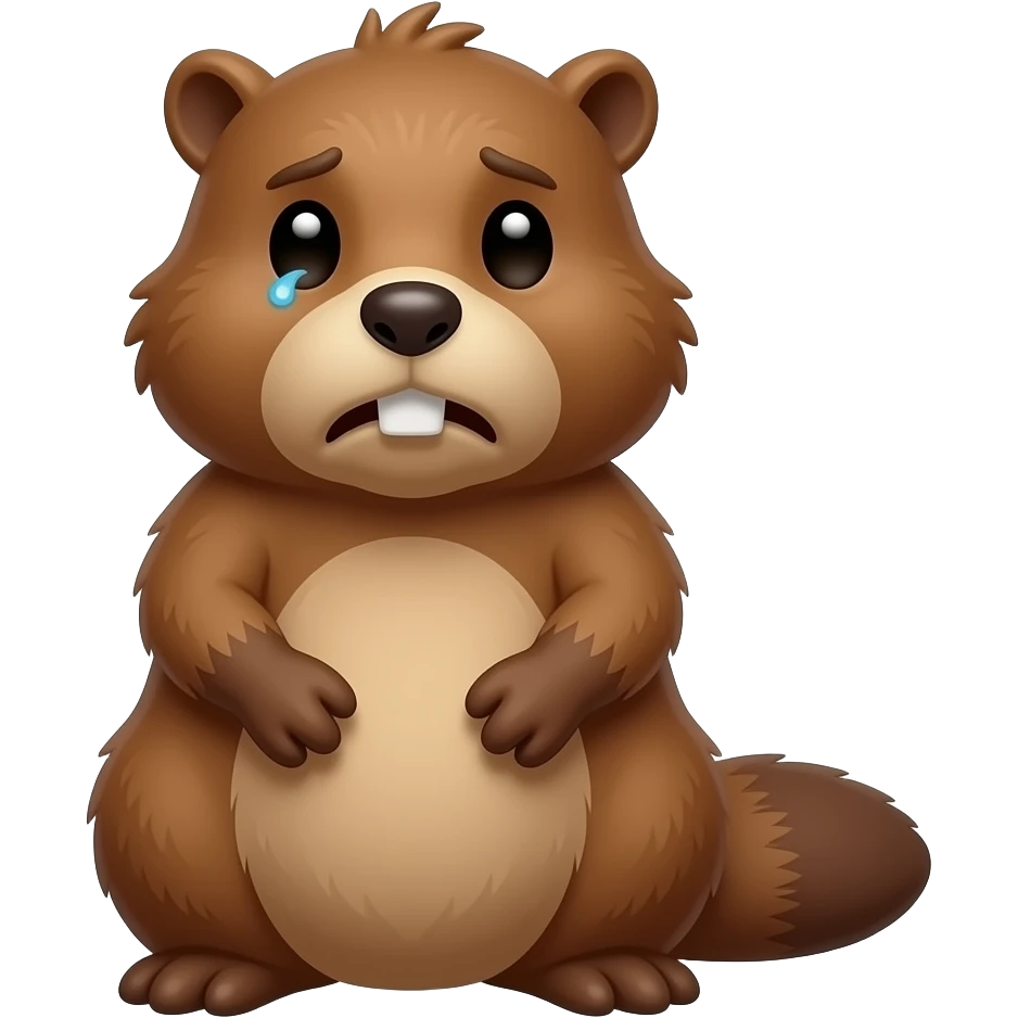scared beaver emoji