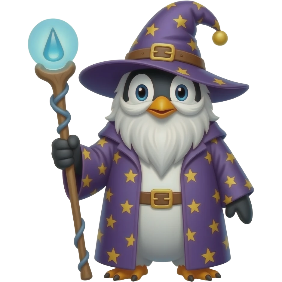 Penguin Wizard emoji
