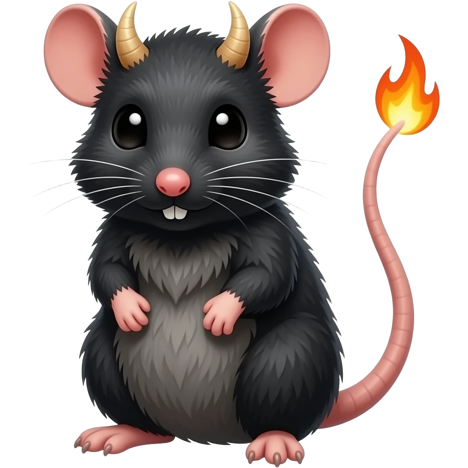 Devilish rat emoji