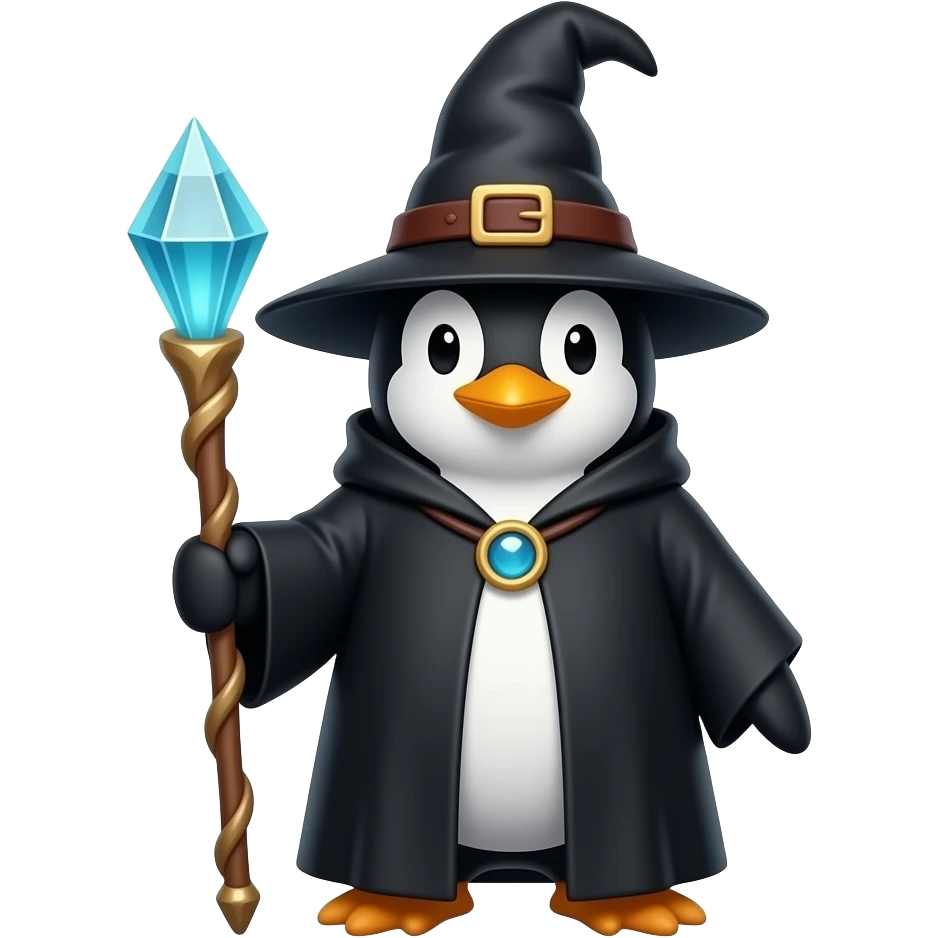 Penguin Wizard emoji