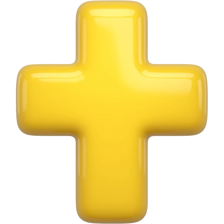 3d yellow cross cartoon style emoji