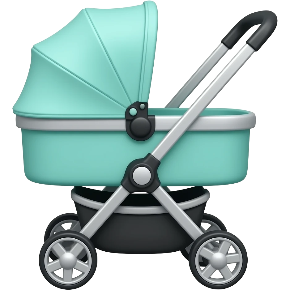 Mint baby buggy emoji