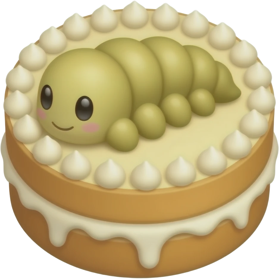 larva cake emoji