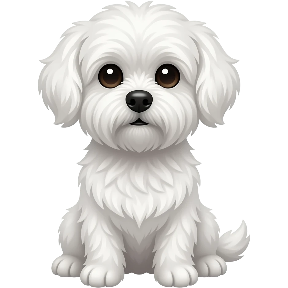 Maltese dog sitting emoji