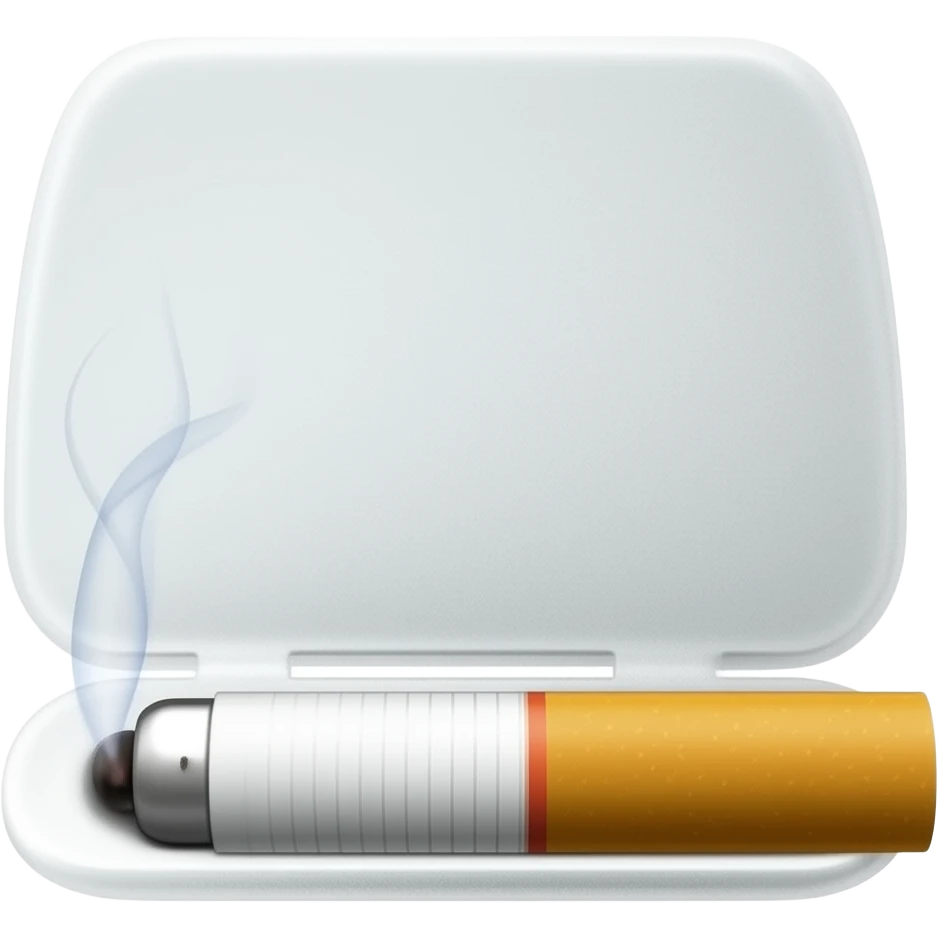 cigarette lighter and smoke emoji