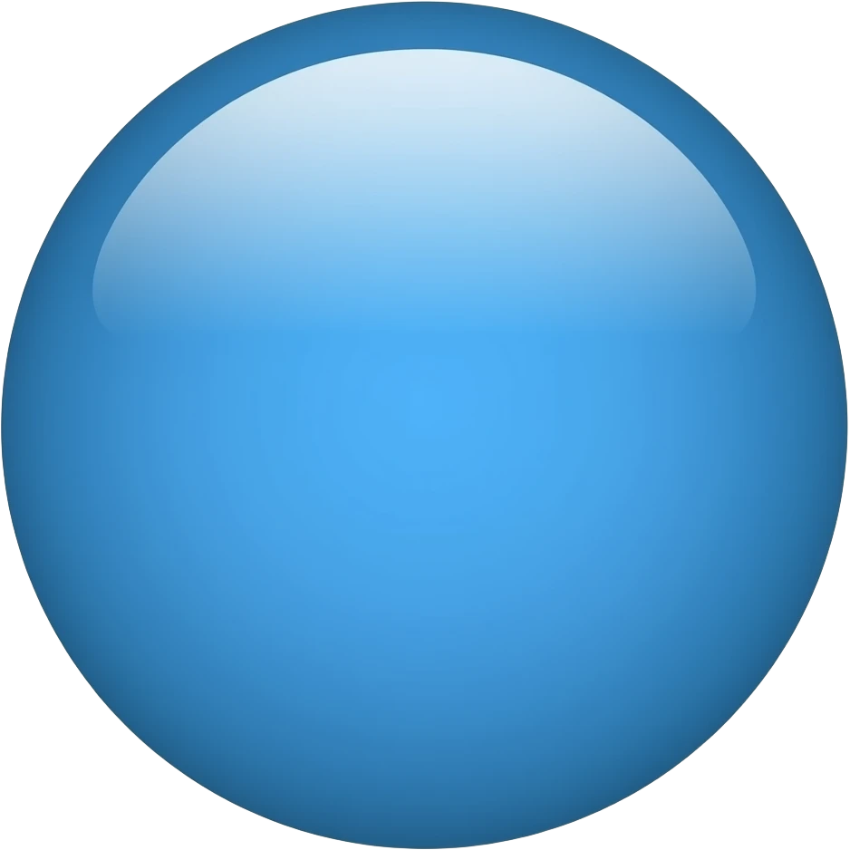 Create high-quality glossy emojis with a vibrant modern style.Make the emojis look premium, shiny, and eye-catching with bright highlights, smooth gradients, soft reflections, and glowing details. blue circle icon   emoji emoji