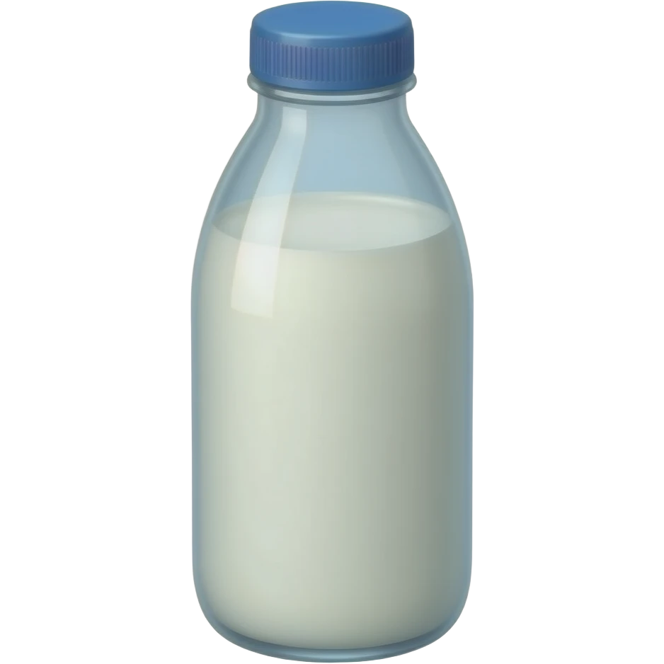 Milk in a bottle realistic emoji