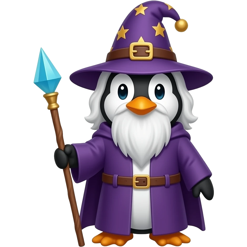 Penguin Wizard emoji